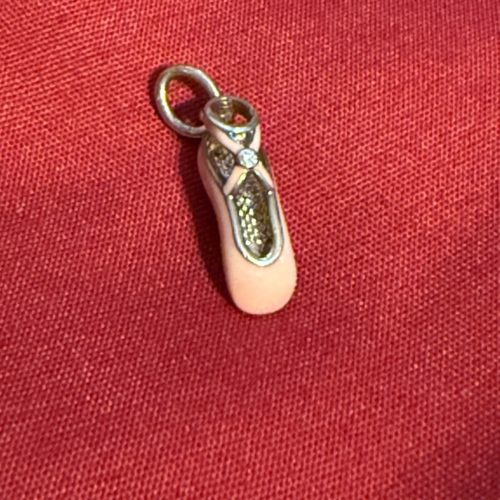 Ballet Slipper Charm Pendant in Pink Enamel tiffany & co - Picture 3 of 3